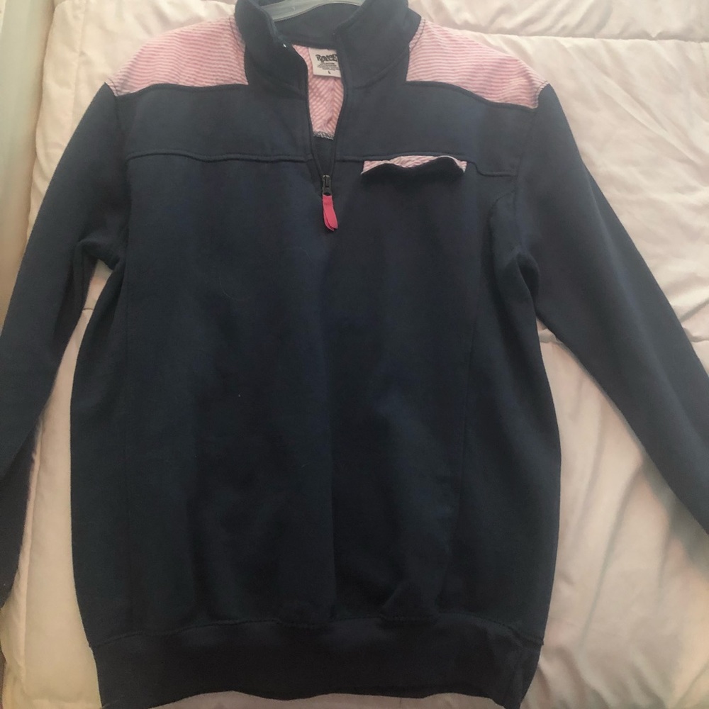 Royce Navy & Pink Quarter Zip